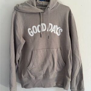 Madewell Taupe 'GOOD DAYS' Pullover Hoodie